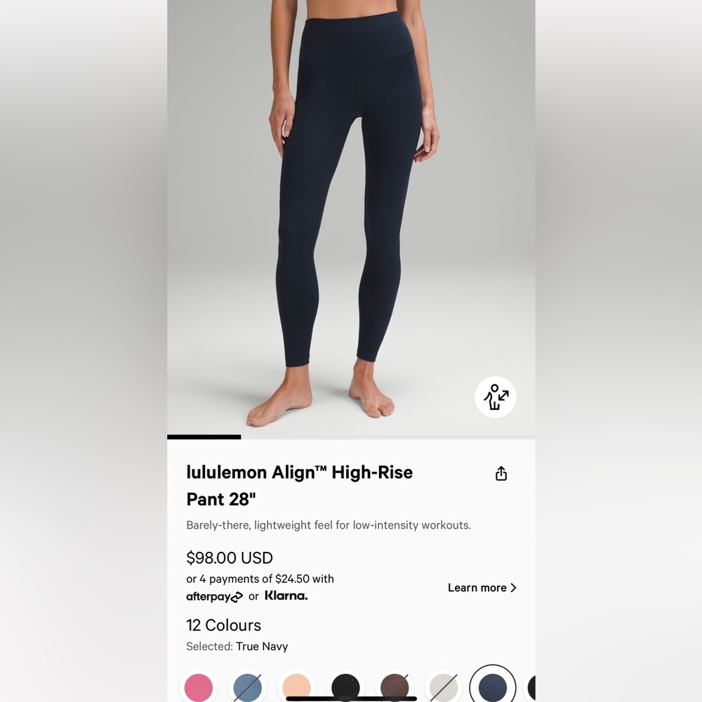Lululemon align leggings navy blue